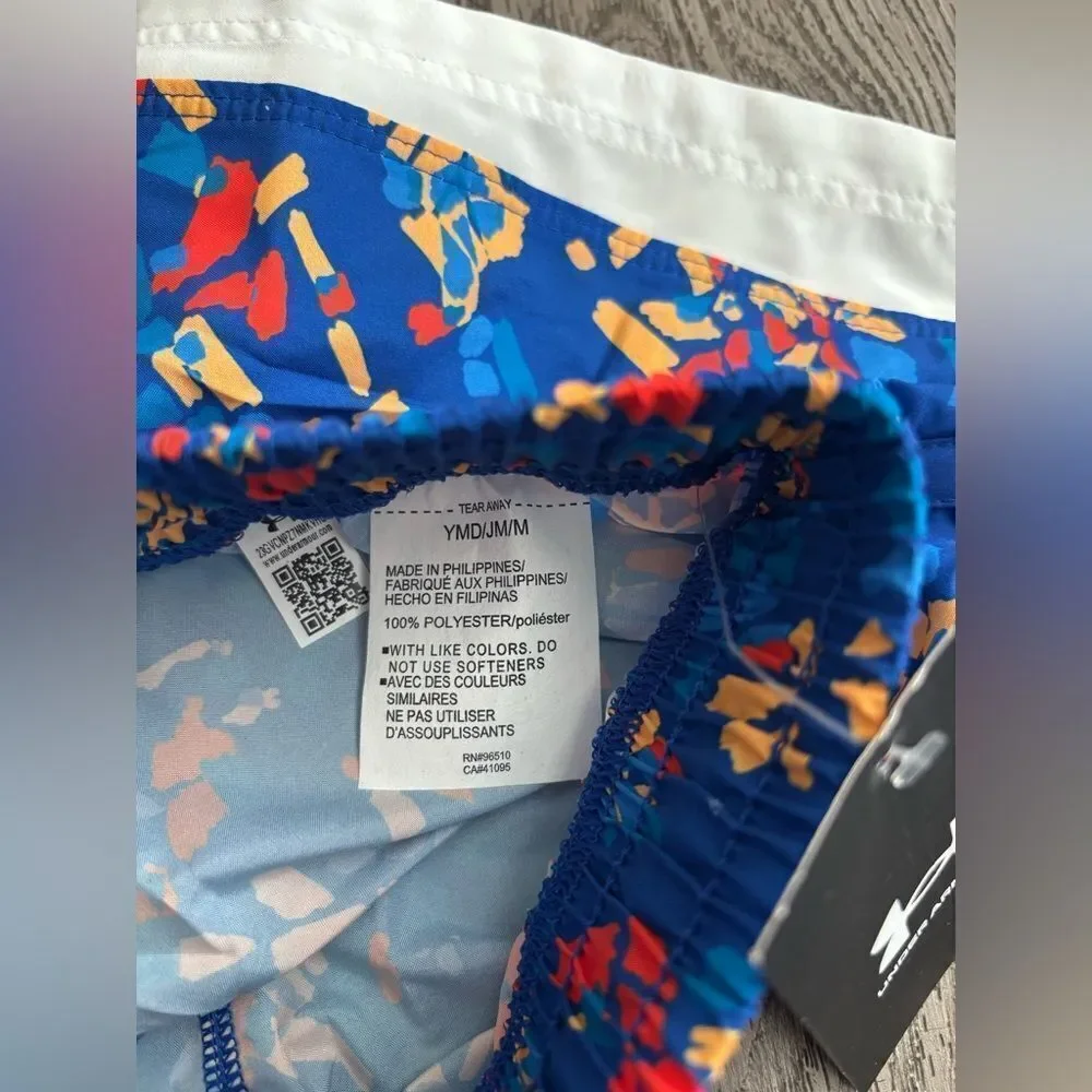 Under Armour girls  Blue Patterned Shorts